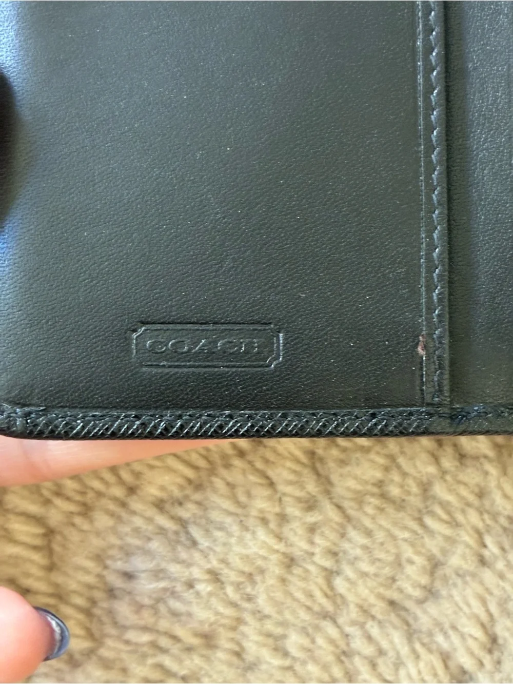 Vintage Coach black Saffiano wallet